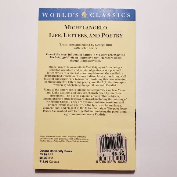 Michelangelo Life Letters and Poetry Paperback - Picture 2 of 2